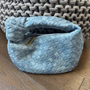 Woven Blue Handbag.